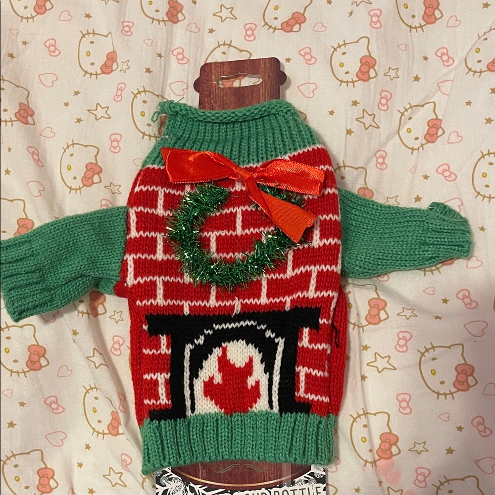 Ugly Festive Knit Sweater for your Wine or Sparkling Cider Bottle 🎄❤️🎄❤️🎄❤️🎄❤️